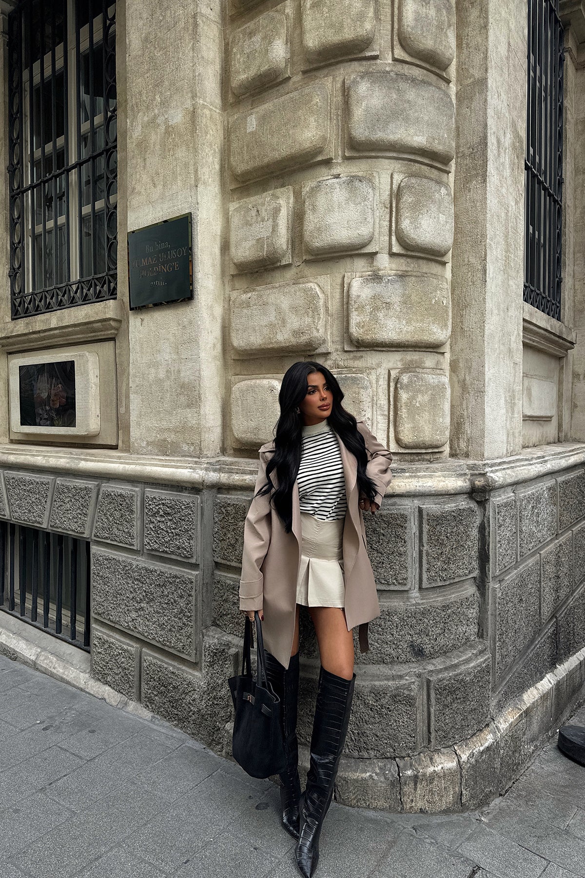 Bej Kruvaze Pyrena Kısa Trençkot  ATE-1571