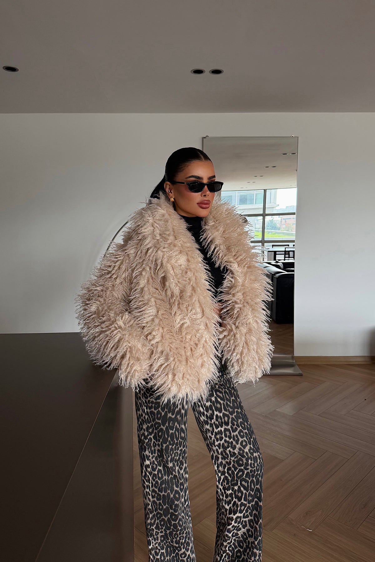 Bej Mayfair kürk ATE-4319