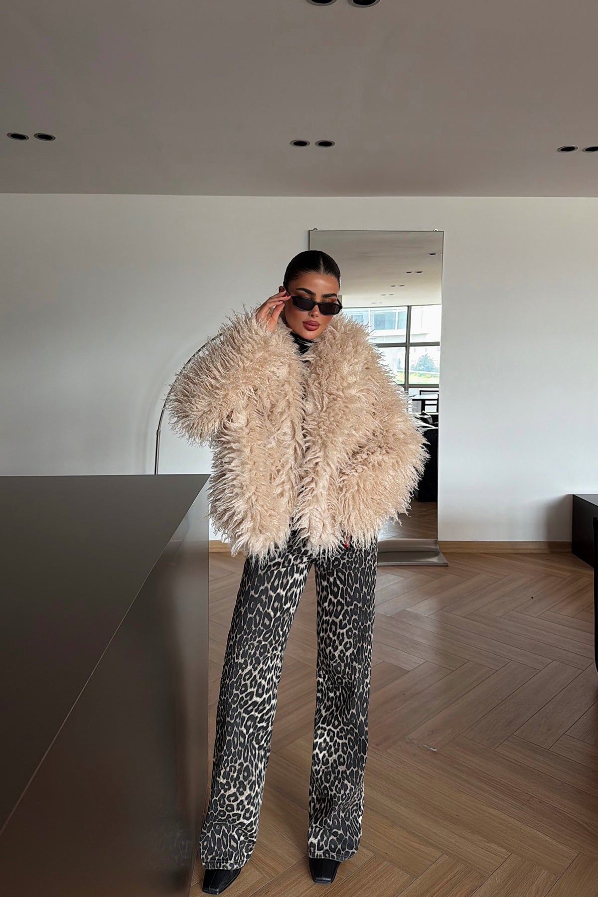 Bej Mayfair kürk ATE-4319