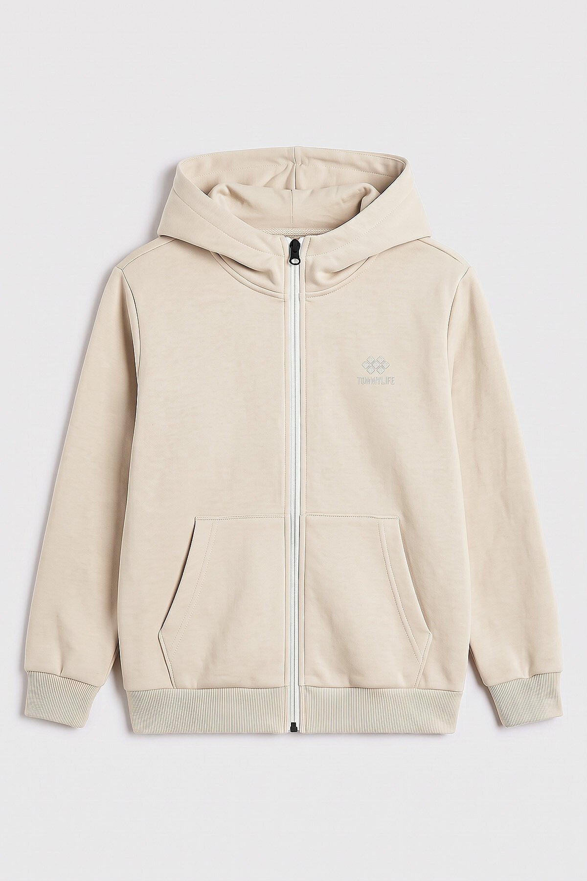 Bej Standart Kalıp Basic Erkek Çocuk Sweatshirt - 11336