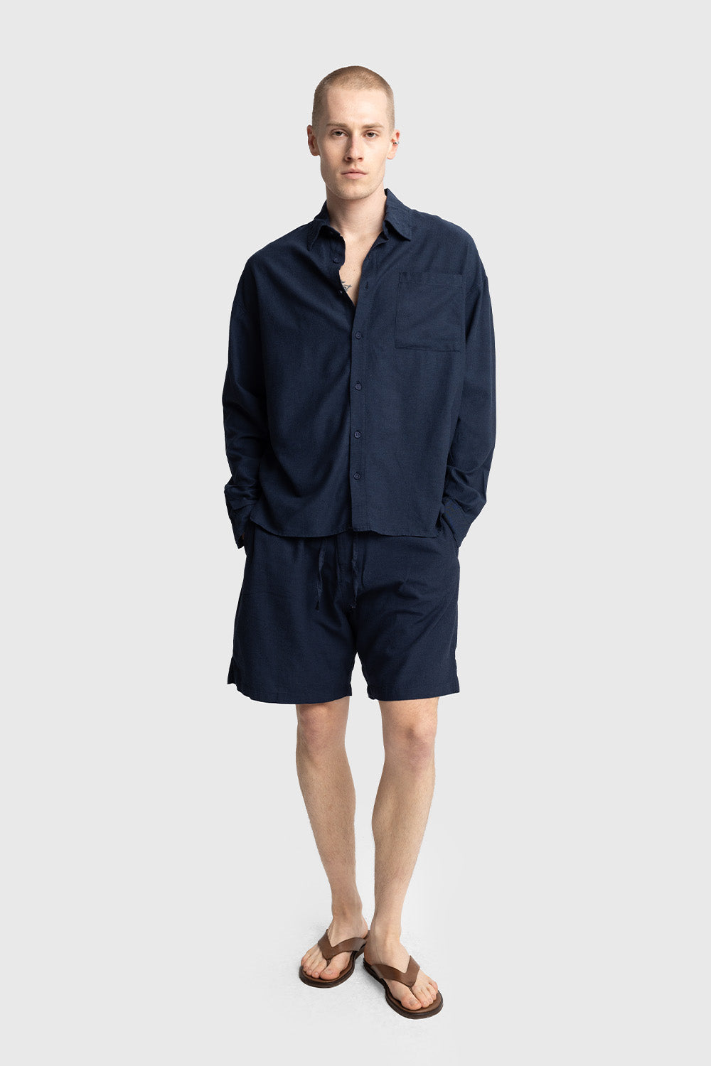 BELİ İPLİ KETEN ŞORT