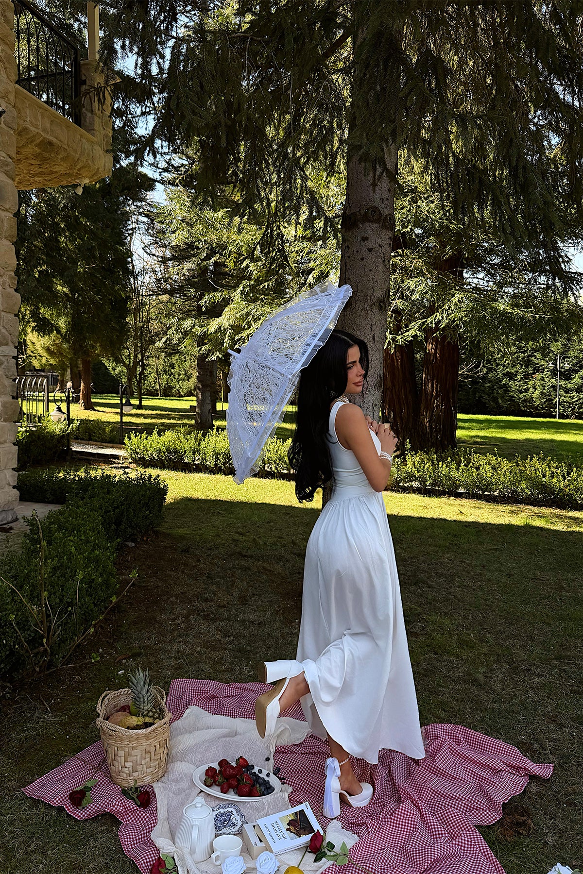Beyaz Soyaya Elbise ATE-3429
