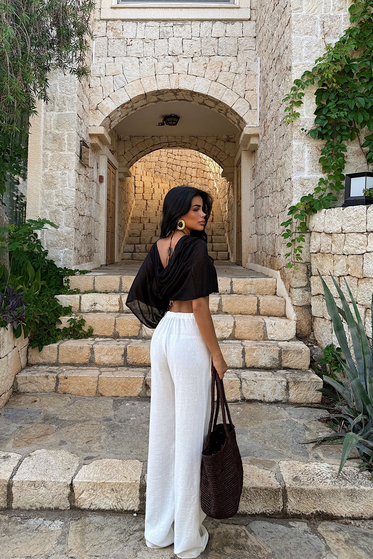 Beyaz Nanea Keten Pantolon ATE-3002