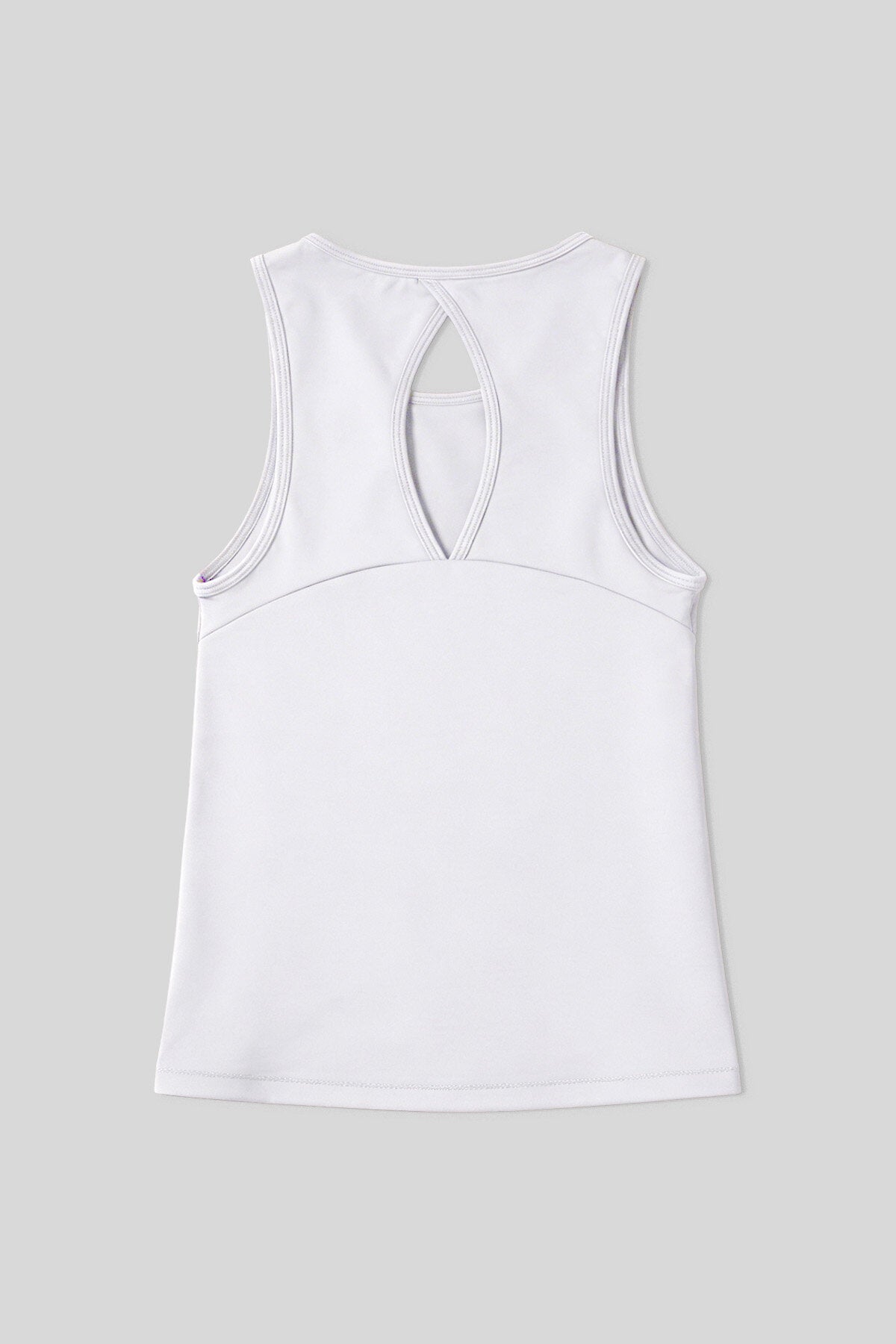 Beyaz Standart Fit Çapraz Sırt Detaylı Kadın Spor Atlet - 97296