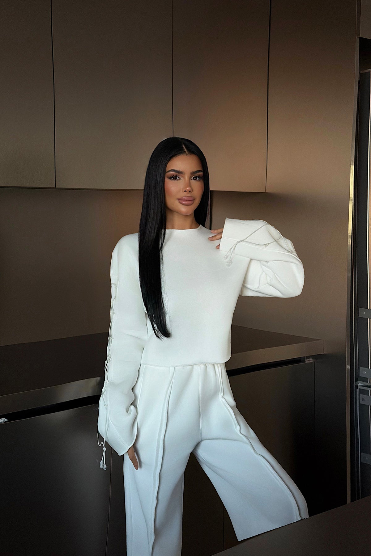 Beyaz Masego Eşofman Takımı ATE-4517