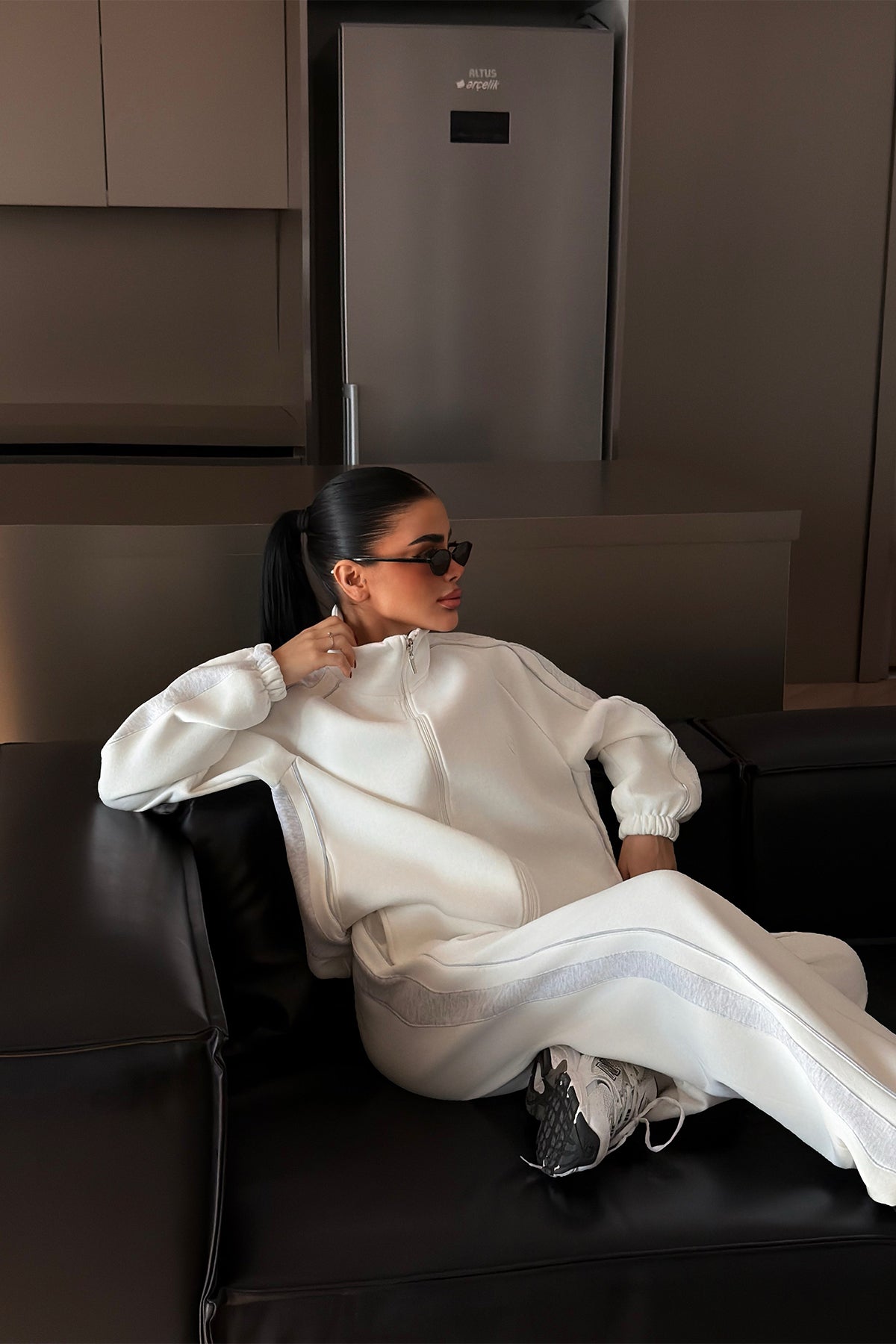 Beyaz Gionna Eşofman Takımı ATE-4359