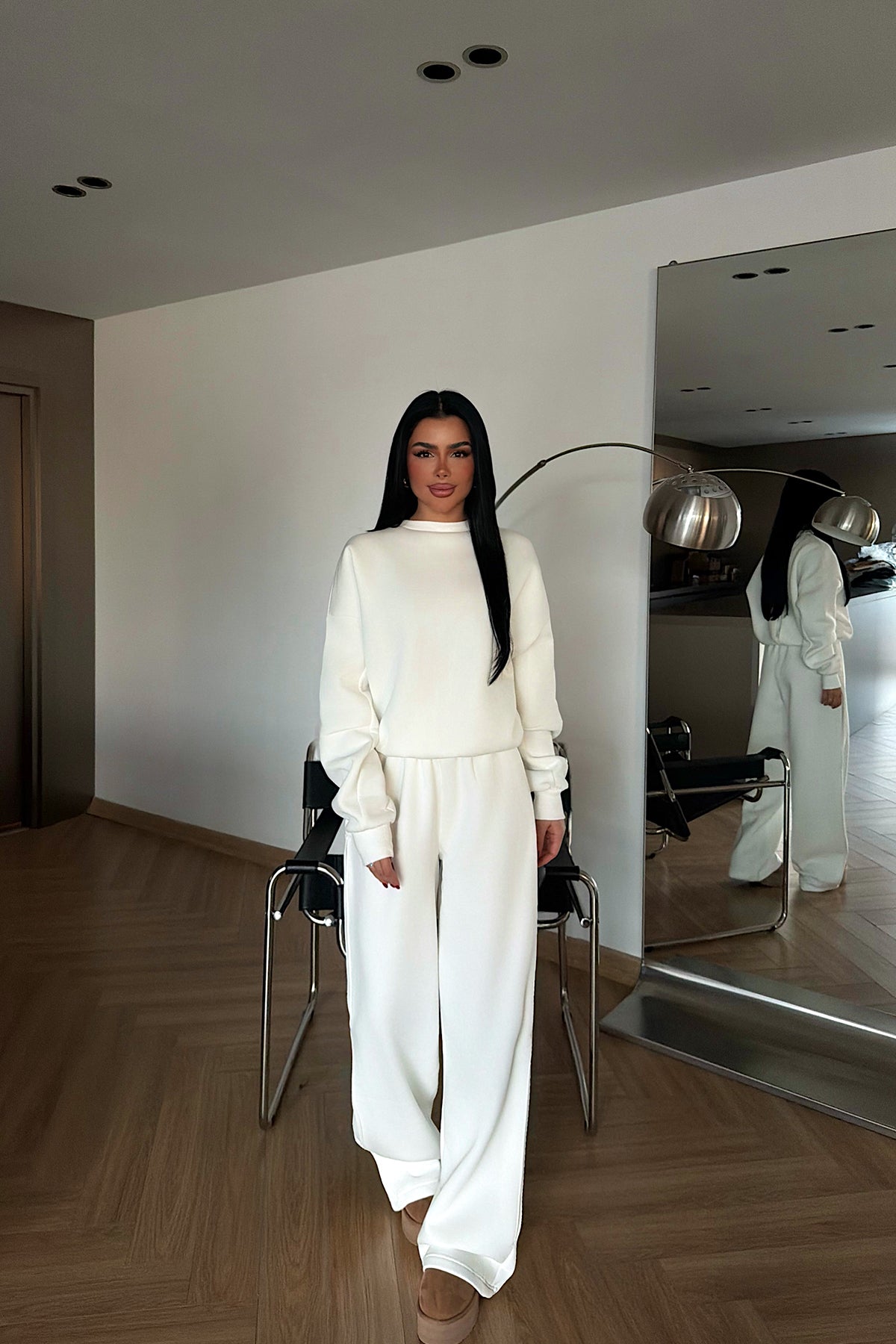 Beyaz Valenty Eşofman Takımı ATE-4158