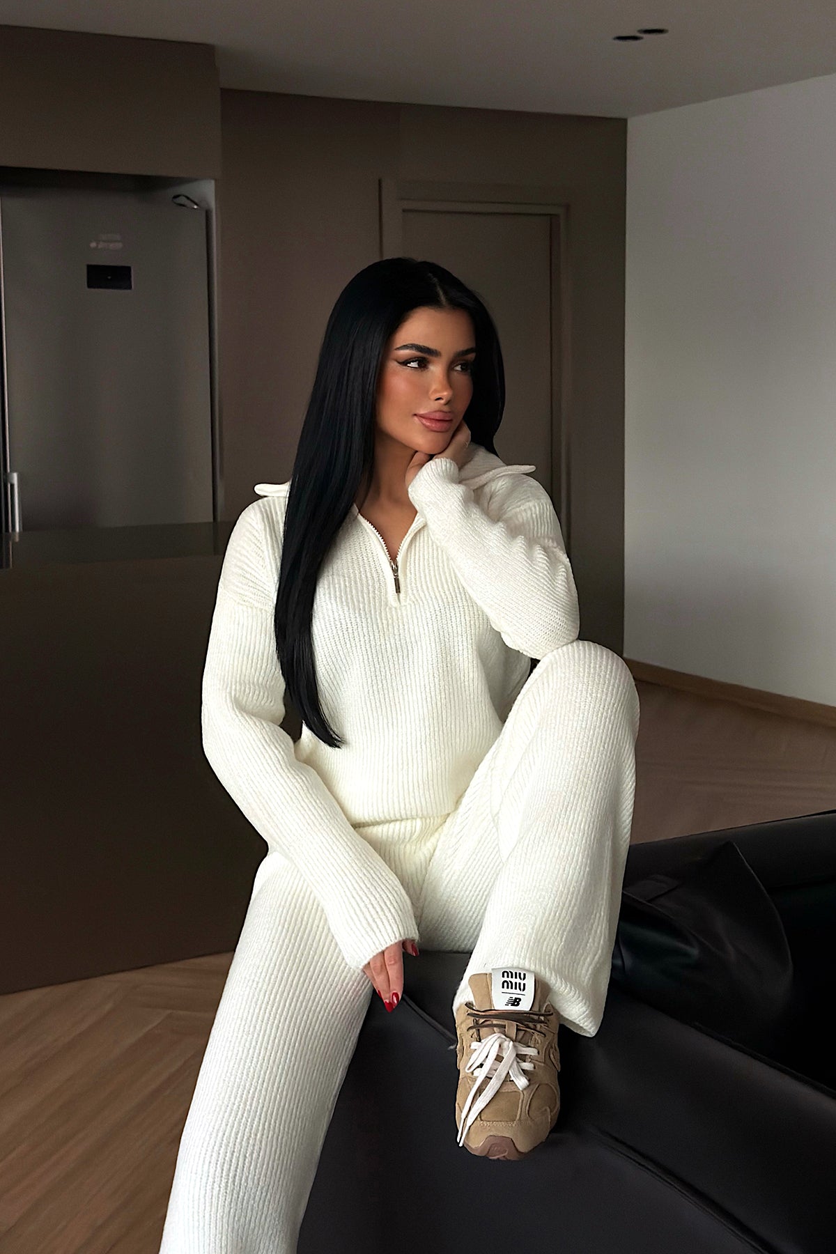 Beyaz Nalani Triko Takım ATE-4268