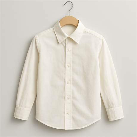 Beyaz Poplin Gömlek Beyaz 4 Yaş