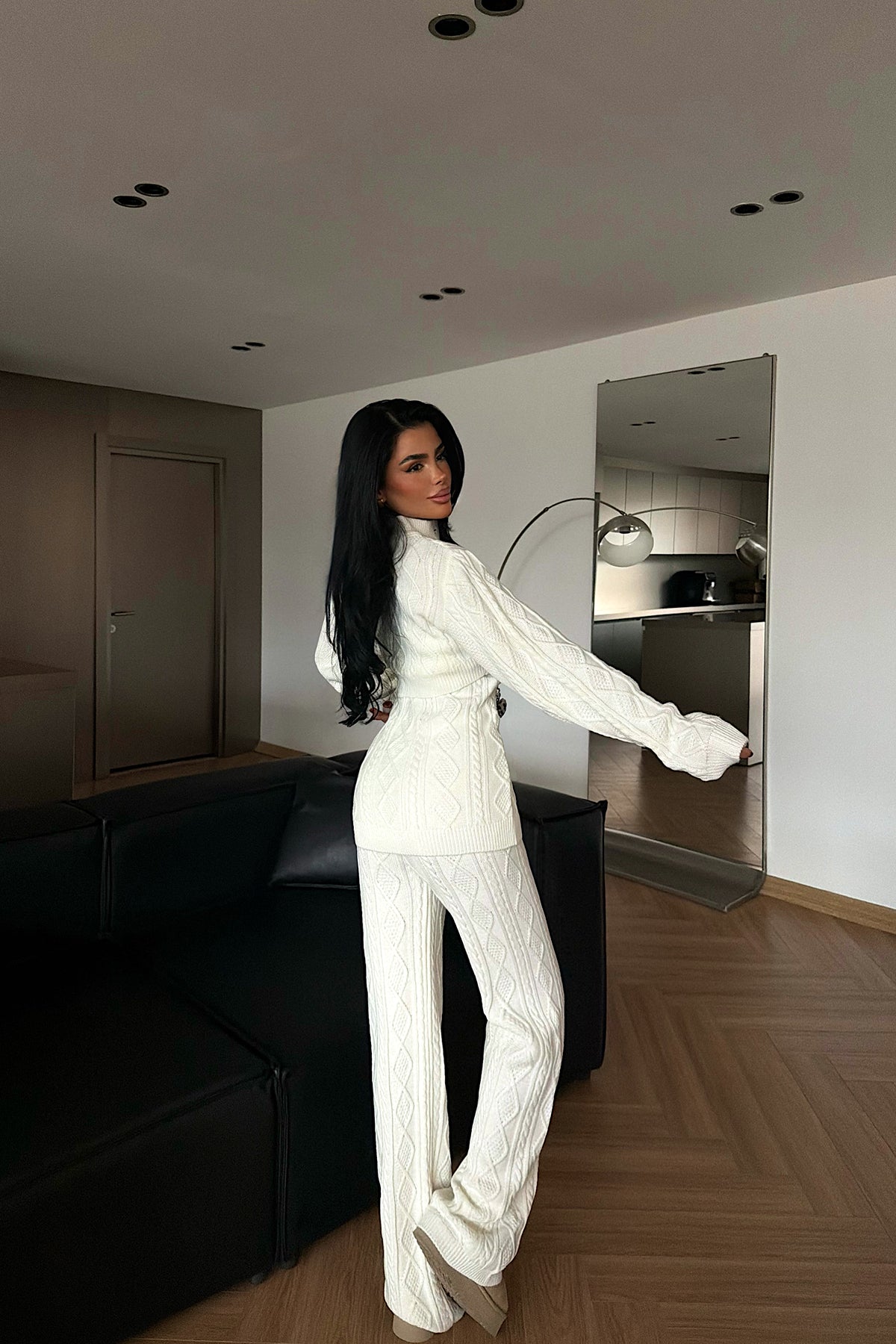 Beyaz Mangan Triko Takım ATE-4408