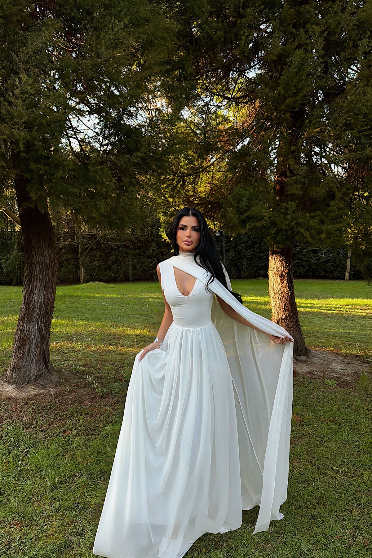Beyaz Marika Elbise ATE-4788