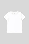 White O-Neck Standard Fit Basic Unisex Kids' T-Shirt - 11328