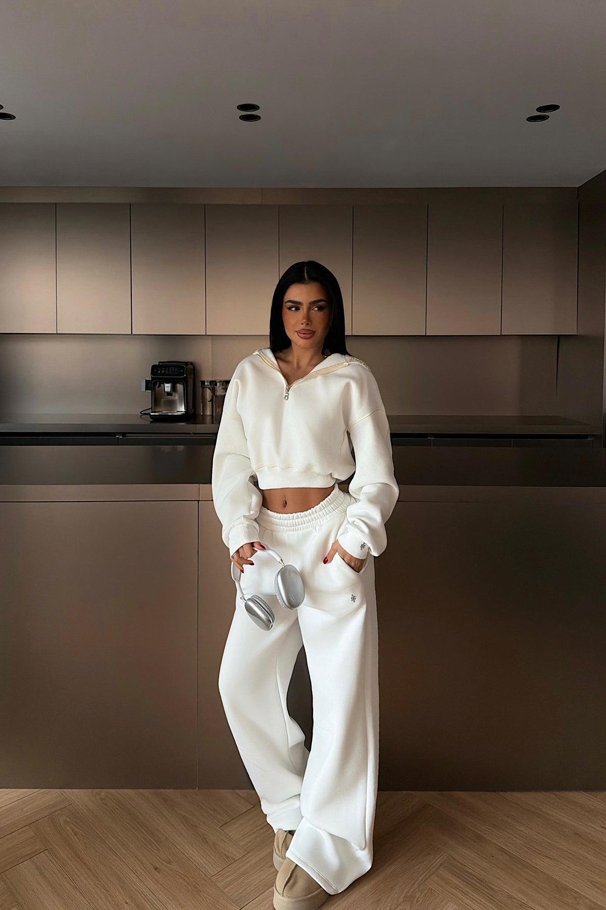 Beyaz Mattie Eşofman Takımı ATE-4308