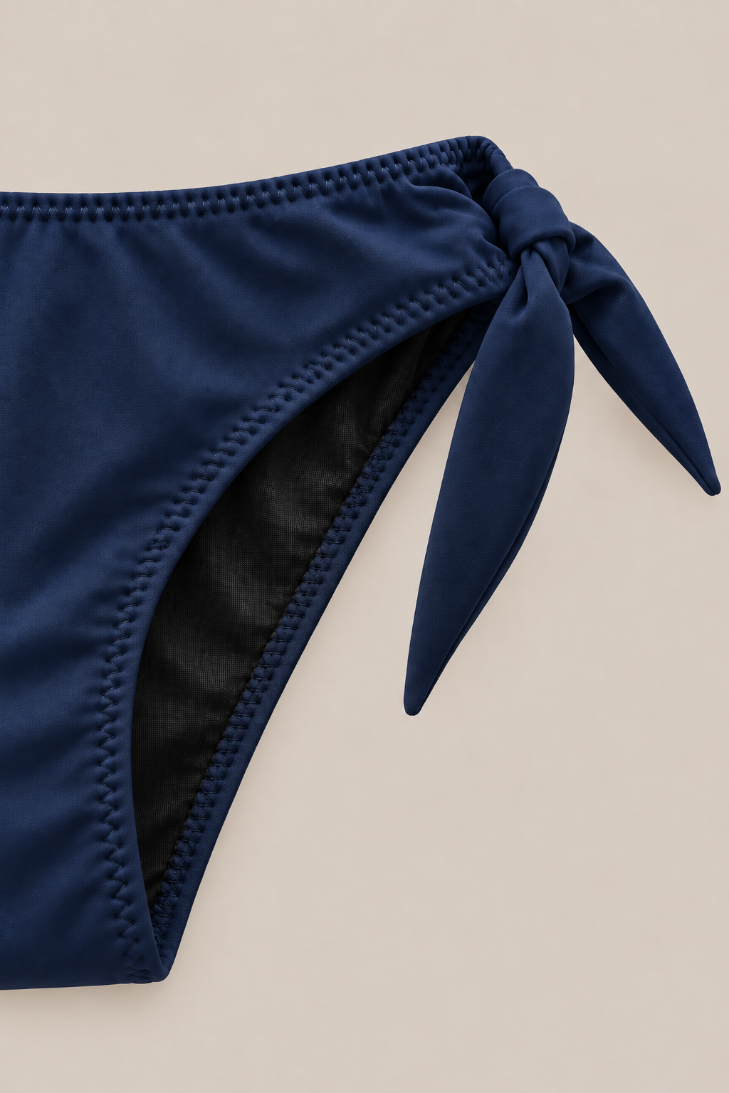 Lacivert Yan Bağlamalı Bikini Altı