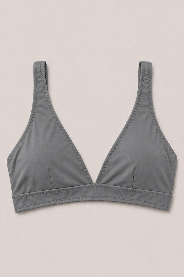 Antrasit Bralet Yüksek Bel Bikini Takımı