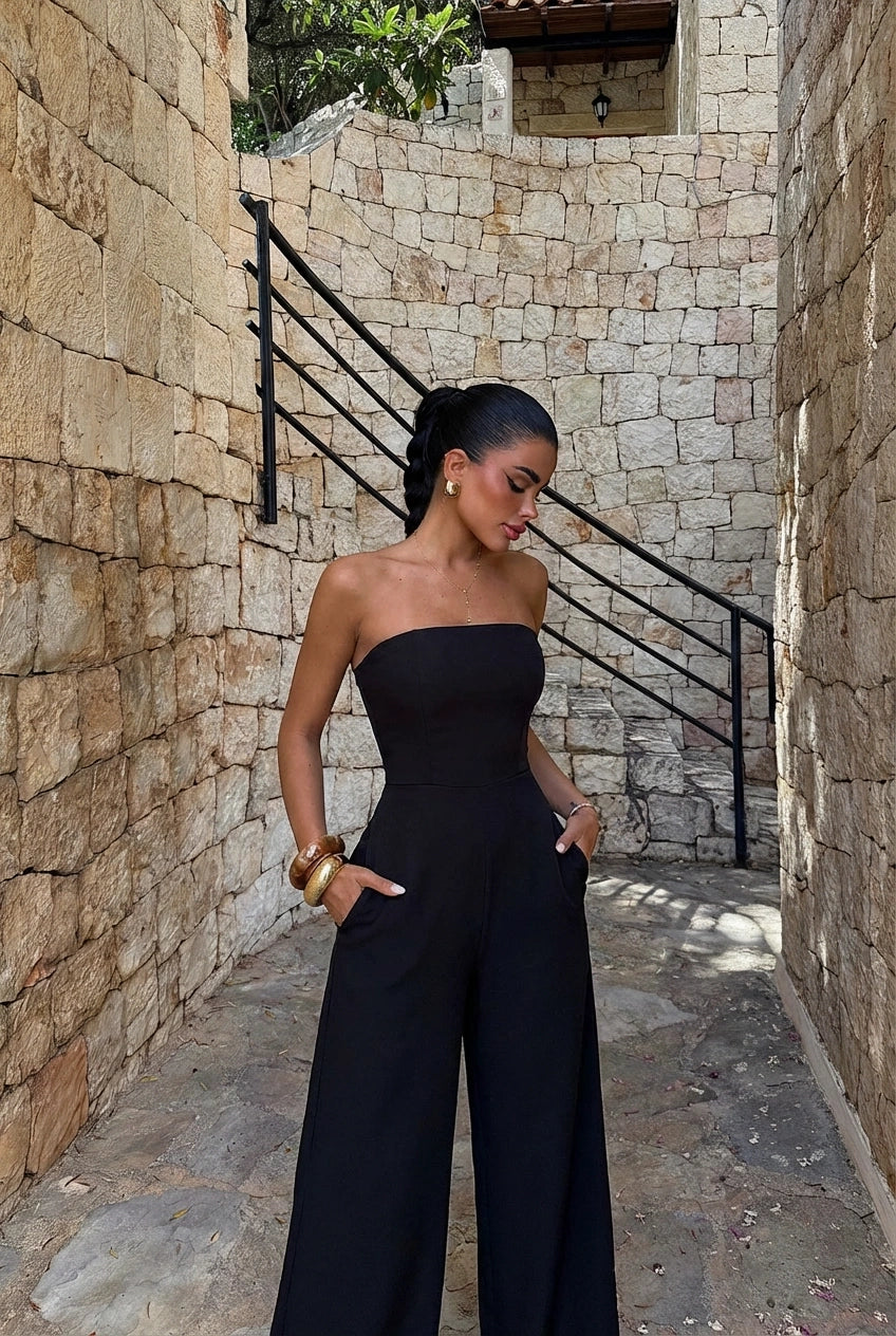 Siyah Straplez Tulum