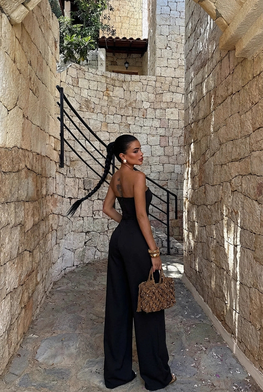 Siyah Straplez Tulum