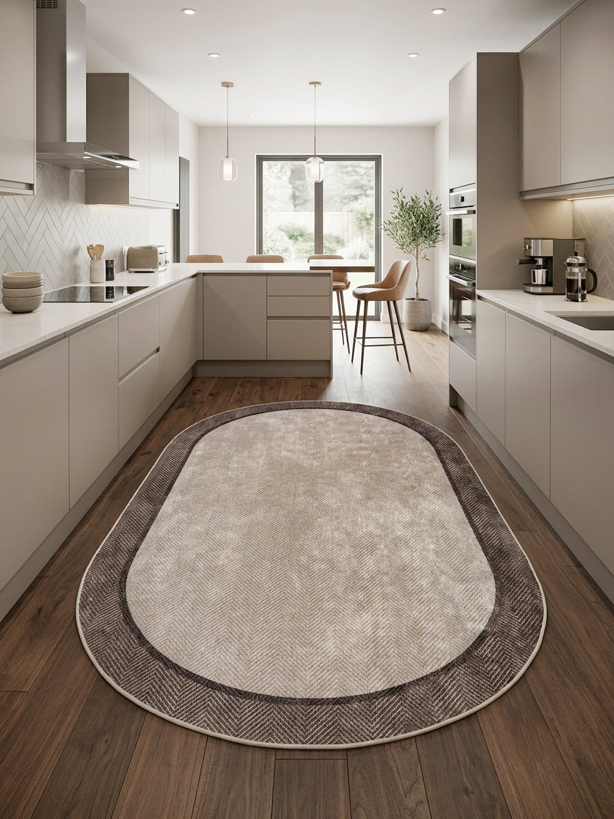 Modern Lateks Taban Oval Salon Antre Halı