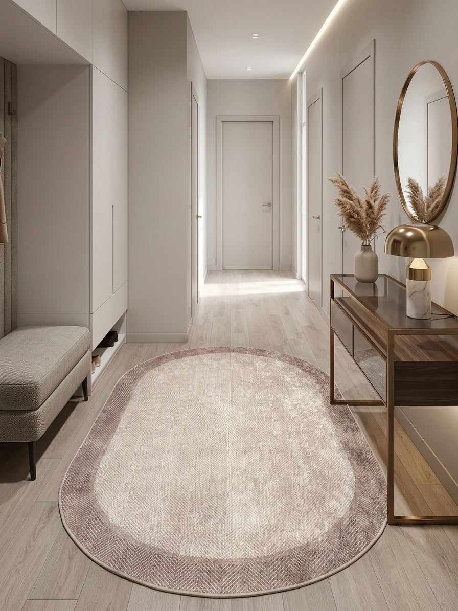 Modern Lateks Taban Oval Salon Antre Halı
