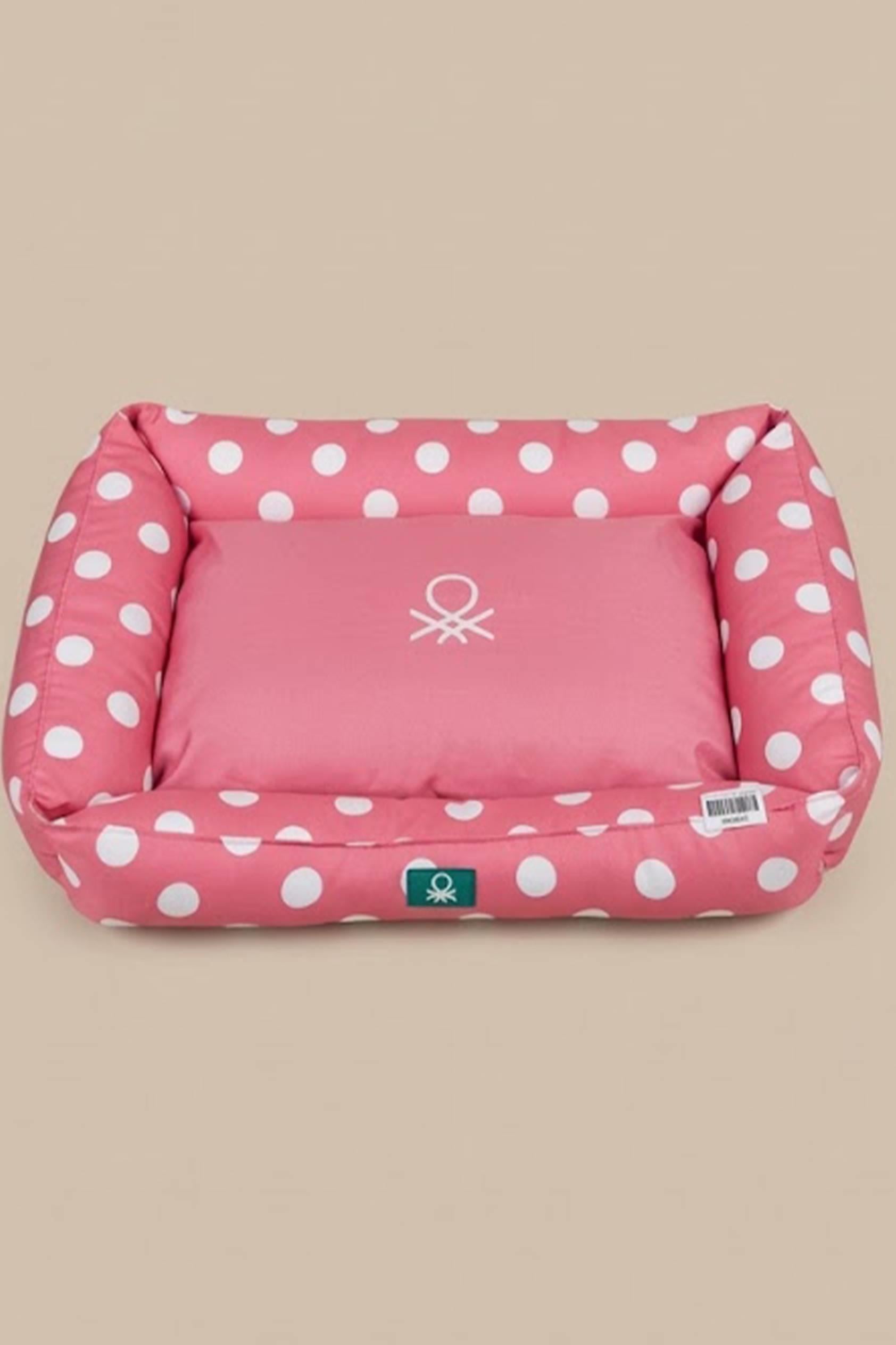 BNT-B2511-D Kedi & Köpek Yatağı  PUANTİYELİ PEMBE 100x70 cm