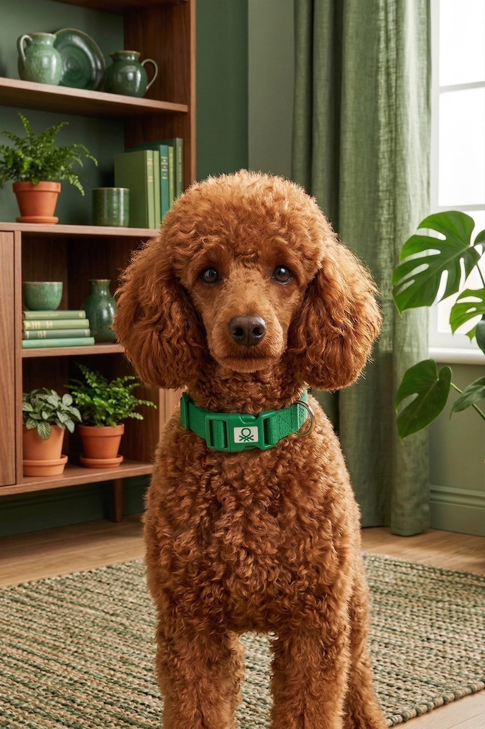 BNTMKT-0029-GR Kedi &Köpek Örme Tasma Yeşil 2x32-50 cm