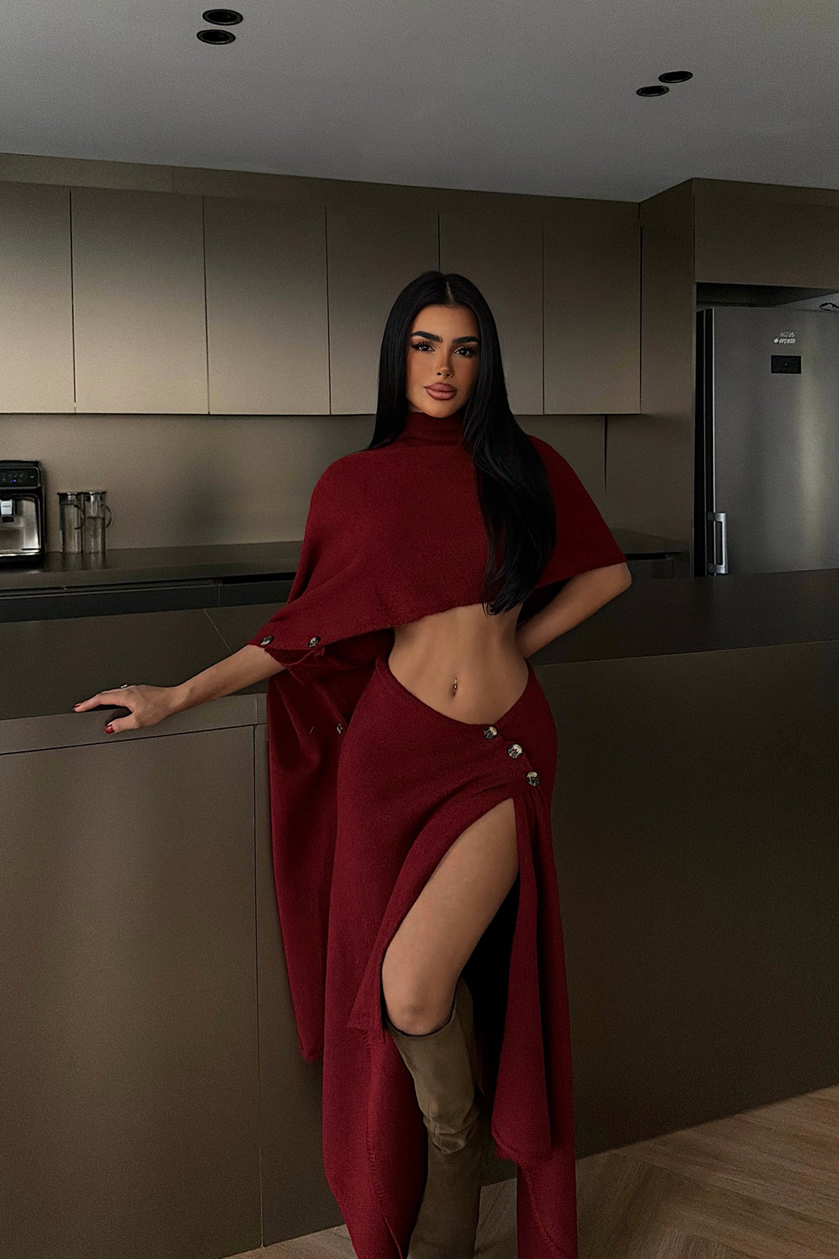 Bordo Suzette Triko Takım ATE-4394