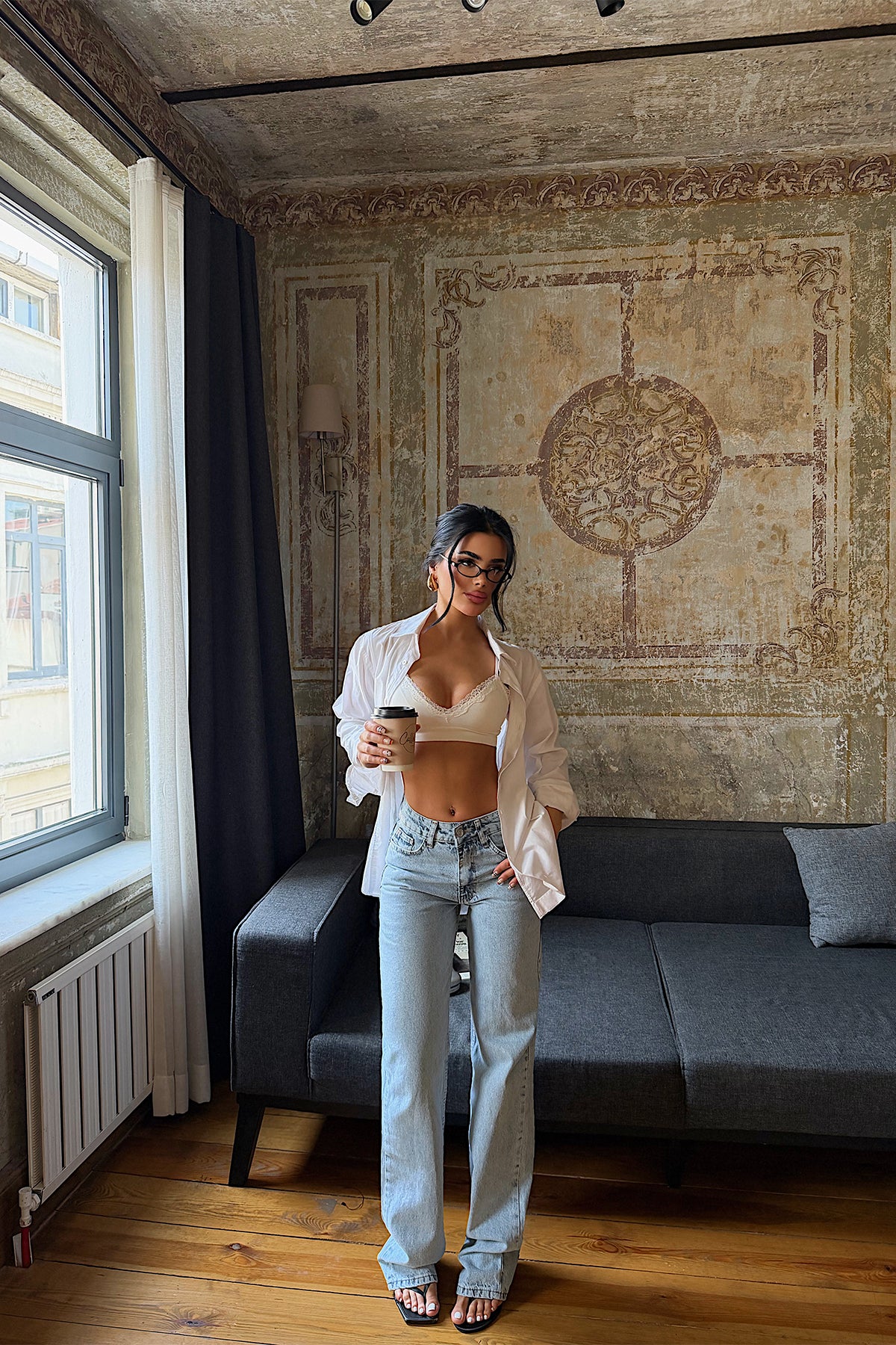 Buz Mavisi Yüksek Bel Jean ATE-5016