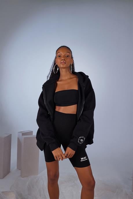 Hoody Sweatshirt Siyah Siyah L