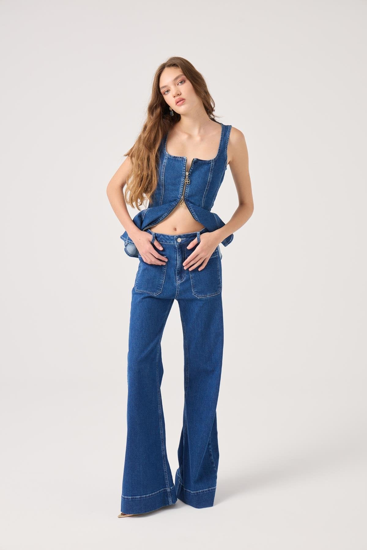 Tiara Jean Pantolon Mavi