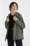 Willow Hooded Zip-Up Relaxed Fit Women’s Fleece Sweatshirt - 97233