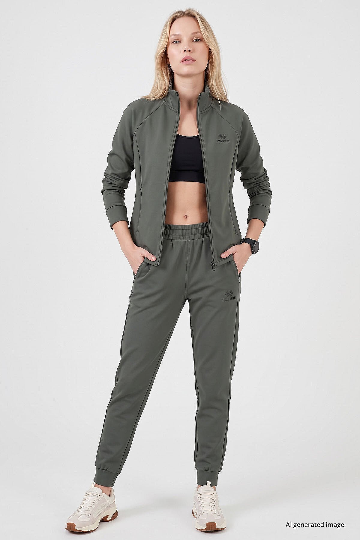 Çağla Slim Fit Kadın Eşofman Takım - 95357