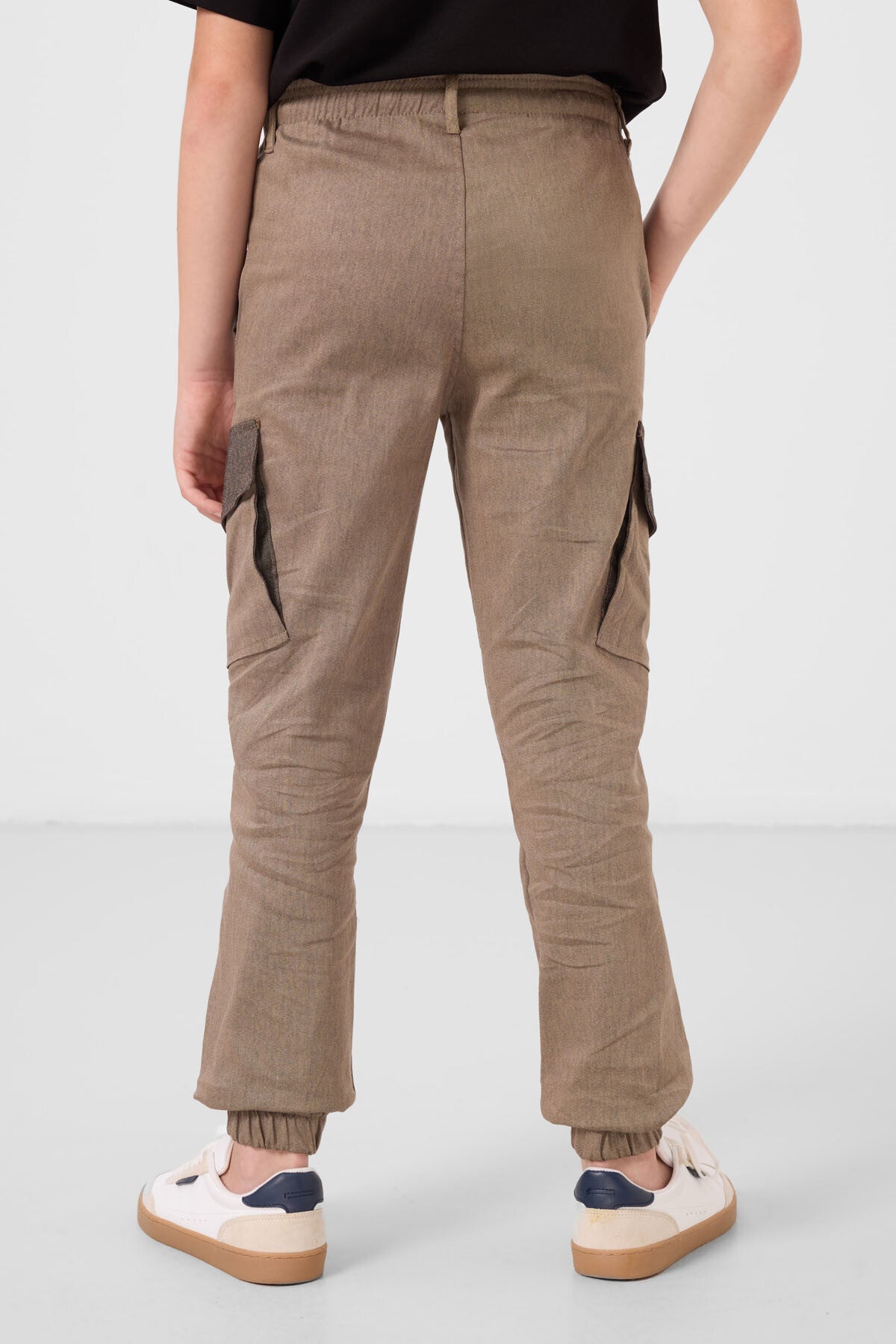 Camel Standart Fit Dokuma Hafif Esnek Chino Erkek Çocuk Pantolon - 11271