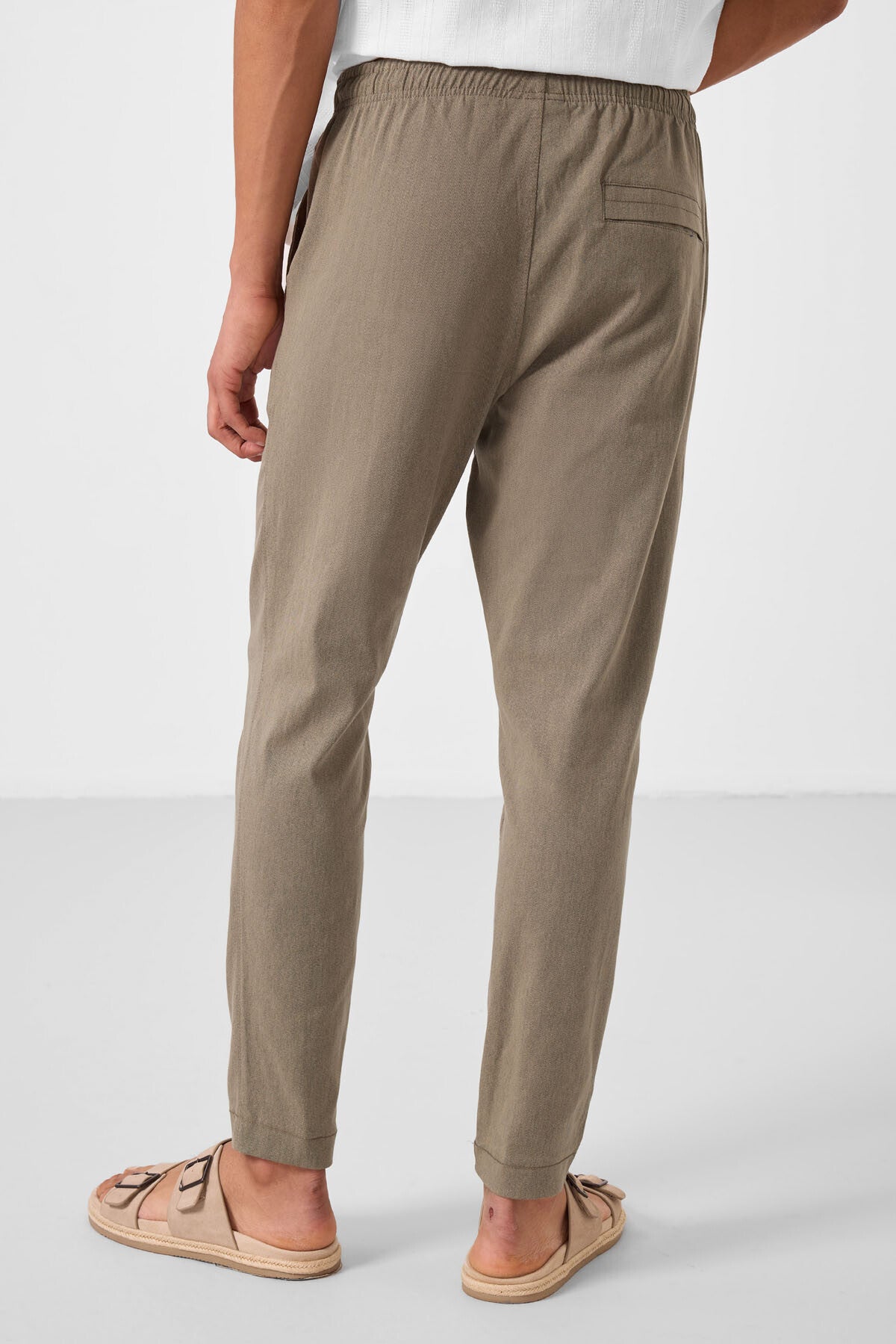 Camel Standart Fit Dokuma Hafif Esnek Chino Erkek Pantolon - 82180