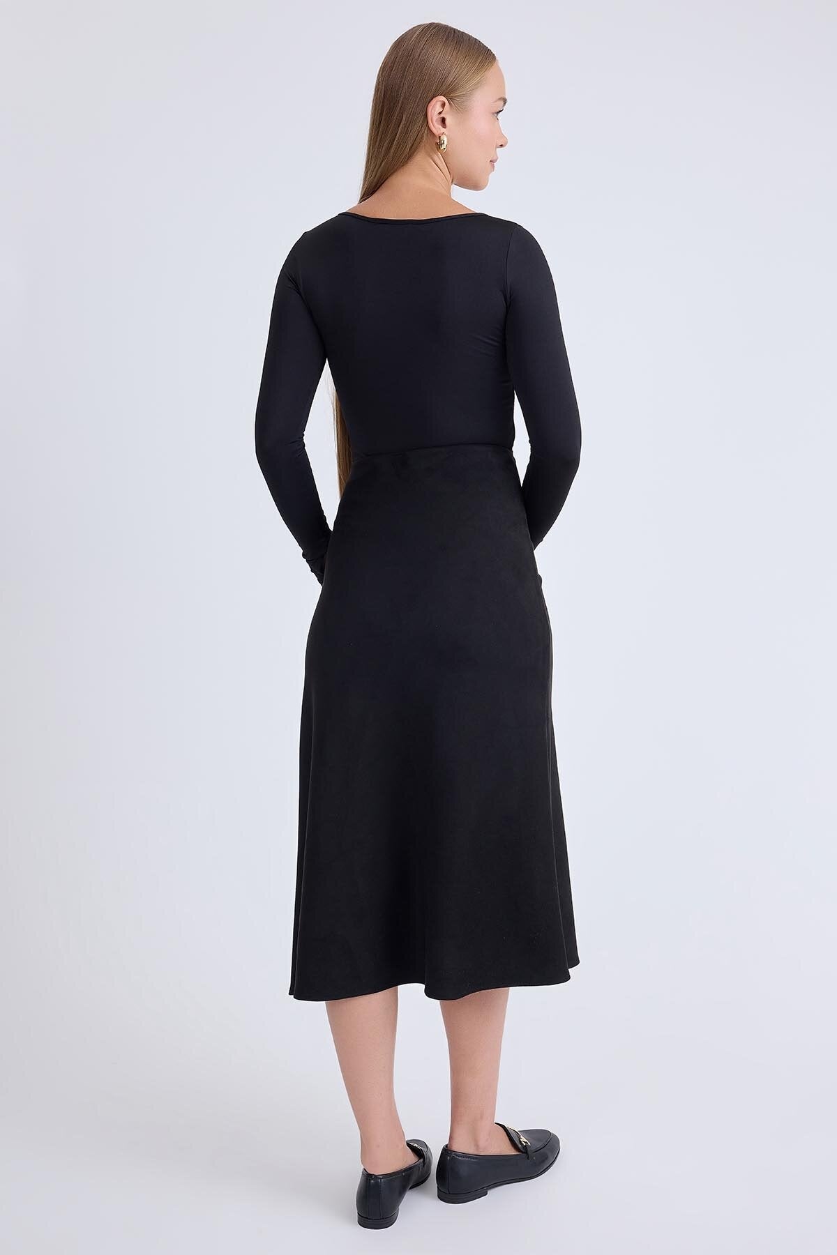 Çan Kesim Süet Kumaş Etek