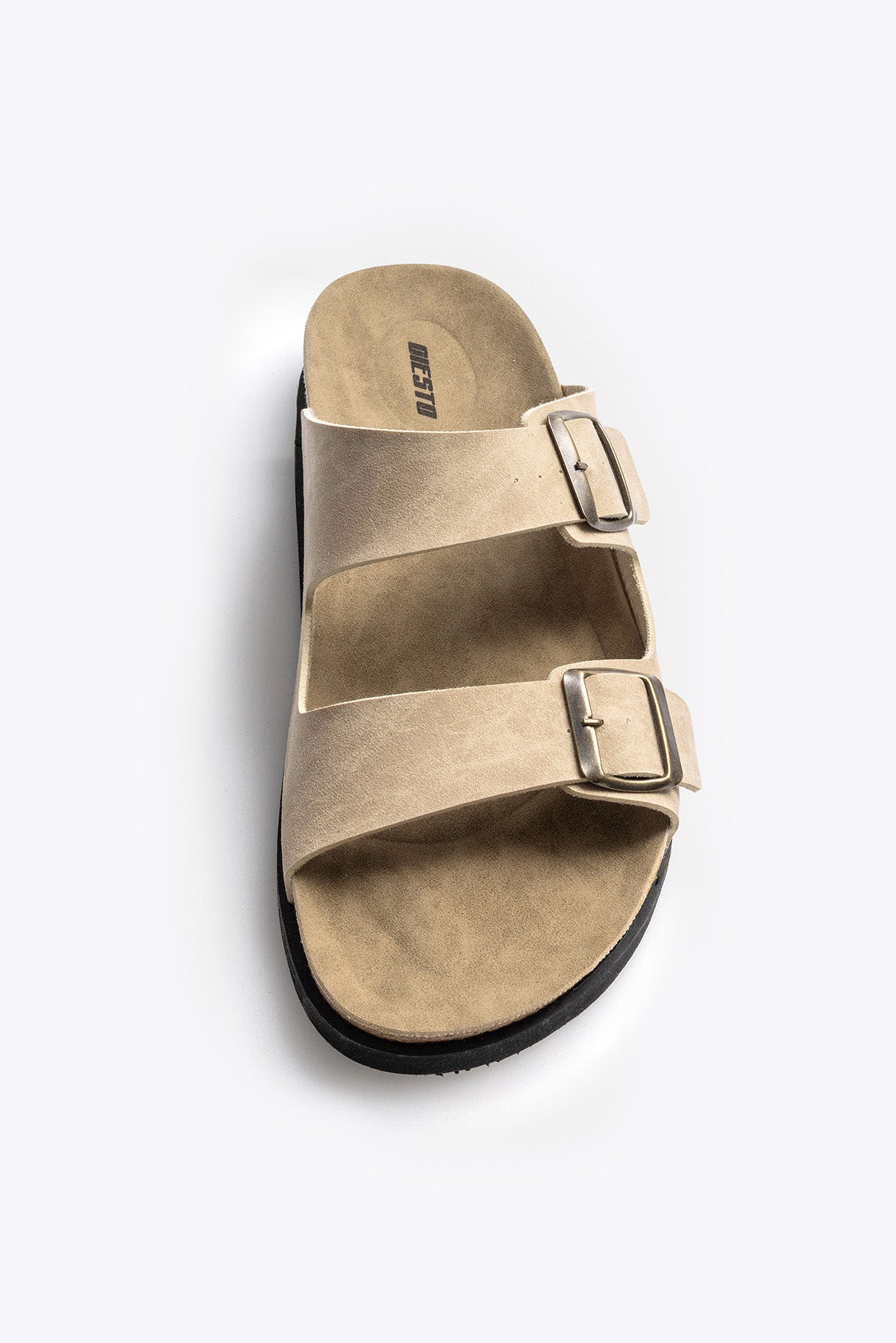 ÇİFT BANTLI KREM SANDALET - KREM 45