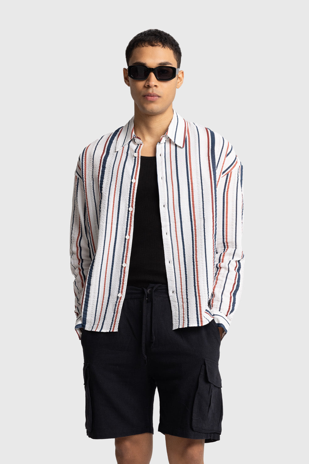 ÇİZGİLİ GOFRE GÖMLEK