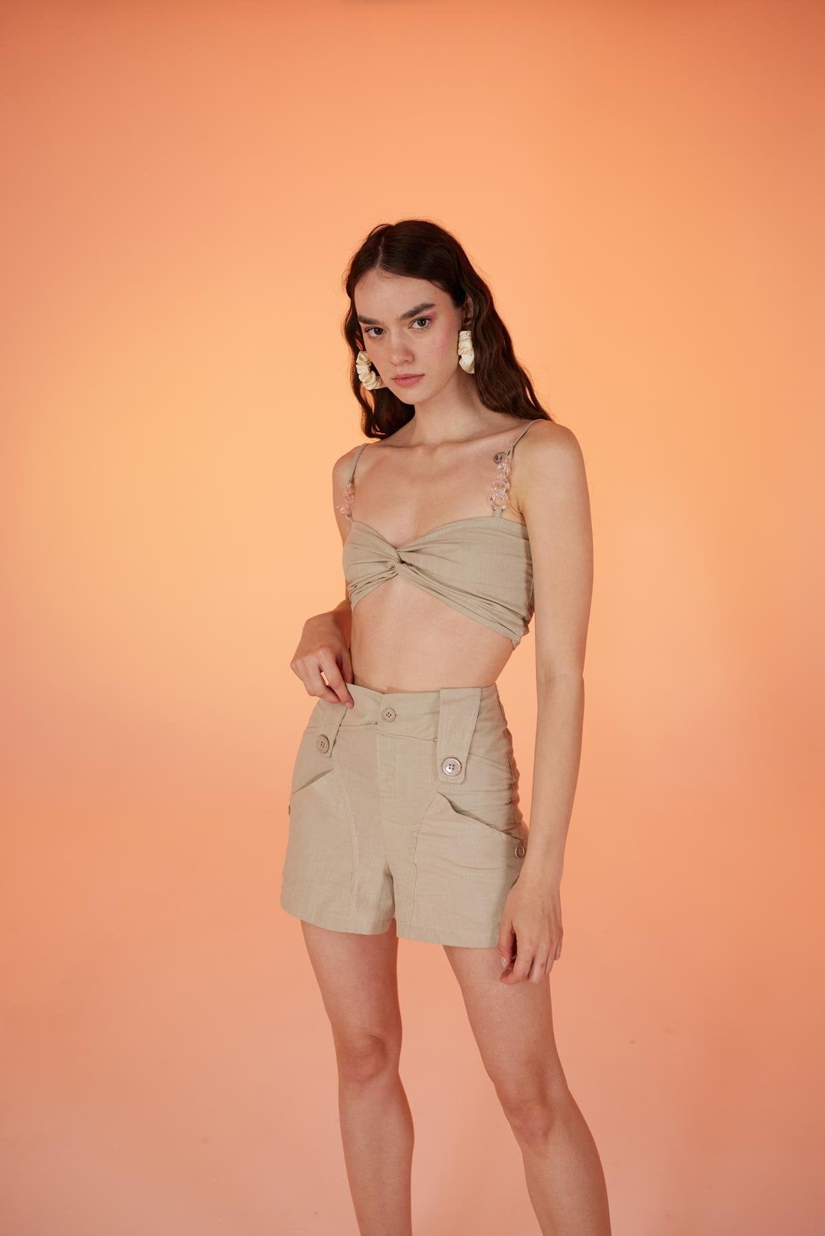 Rise Şort Bej Bej L