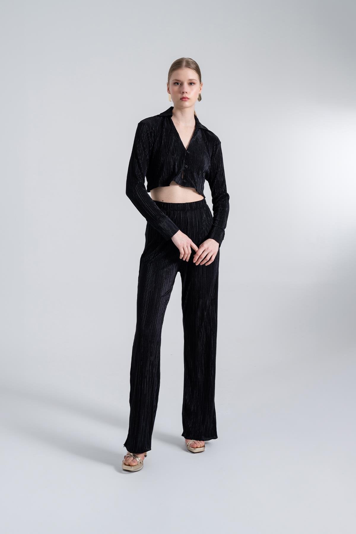 Comfy Pantolon Siyah Siyah L