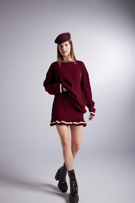 Harold Triko Etek Bordo Bordo STD