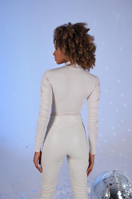 Draped Bluz Ekru