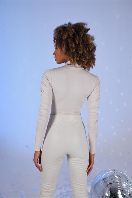 Draped Bluz Ekru