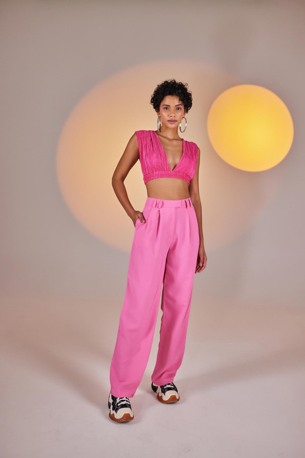 Palasia Pantolon Pembe Pembe L