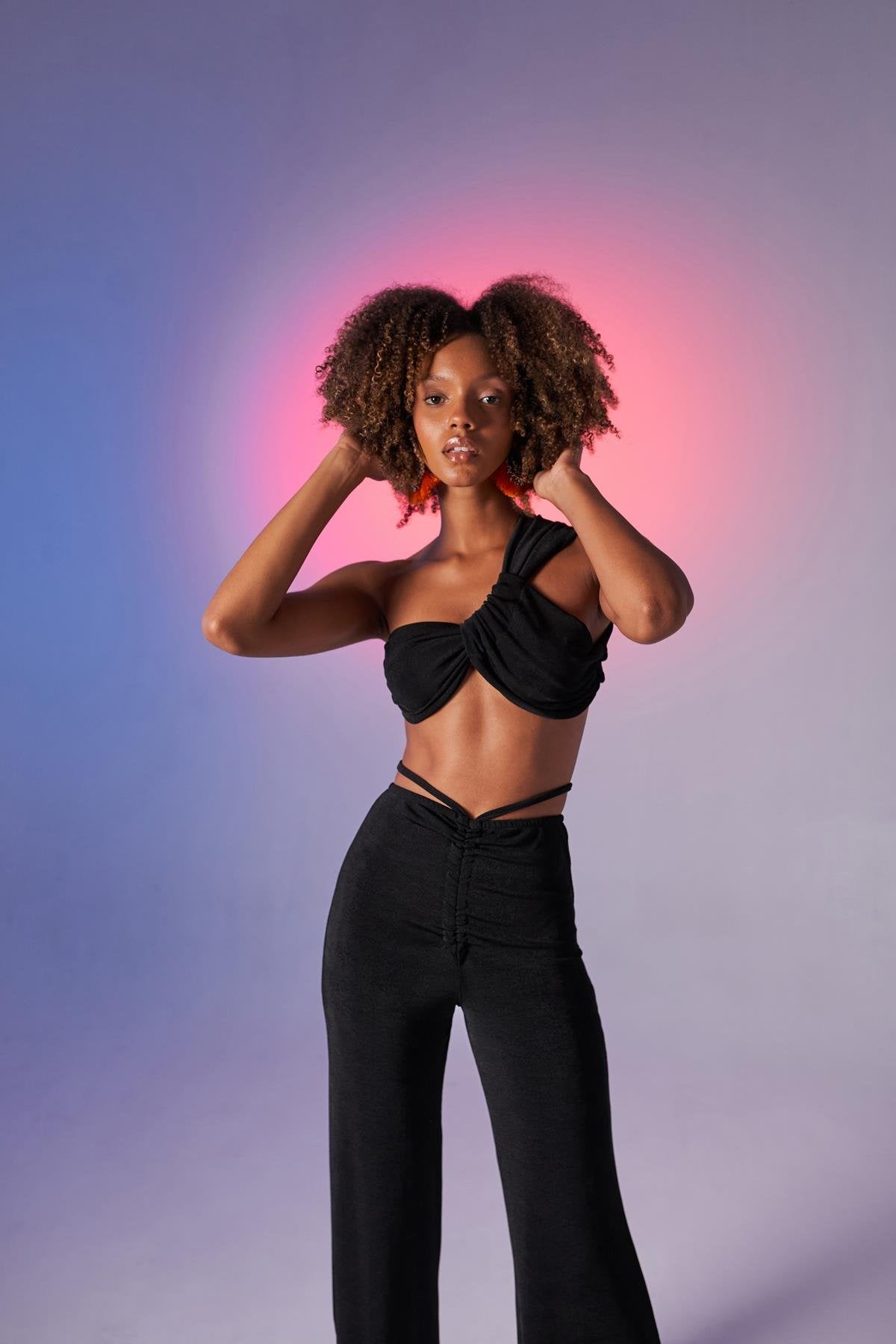 Beatrice Crop Siyah Siyah L