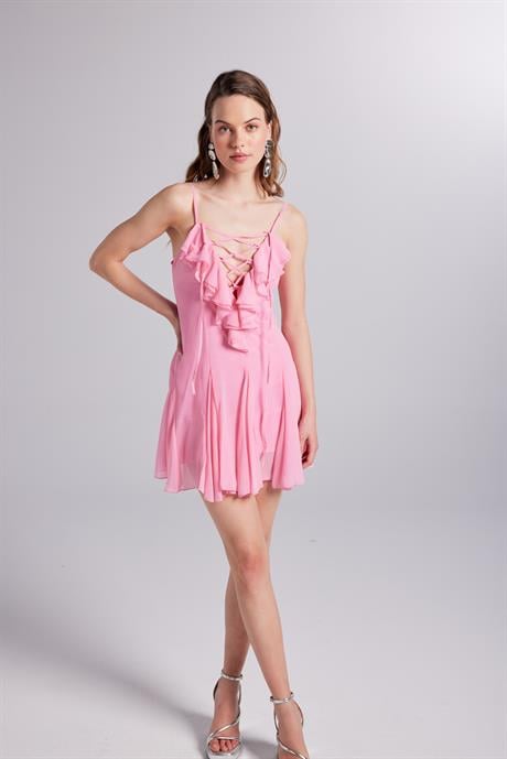 Sorento Elbise Pembe Pembe L