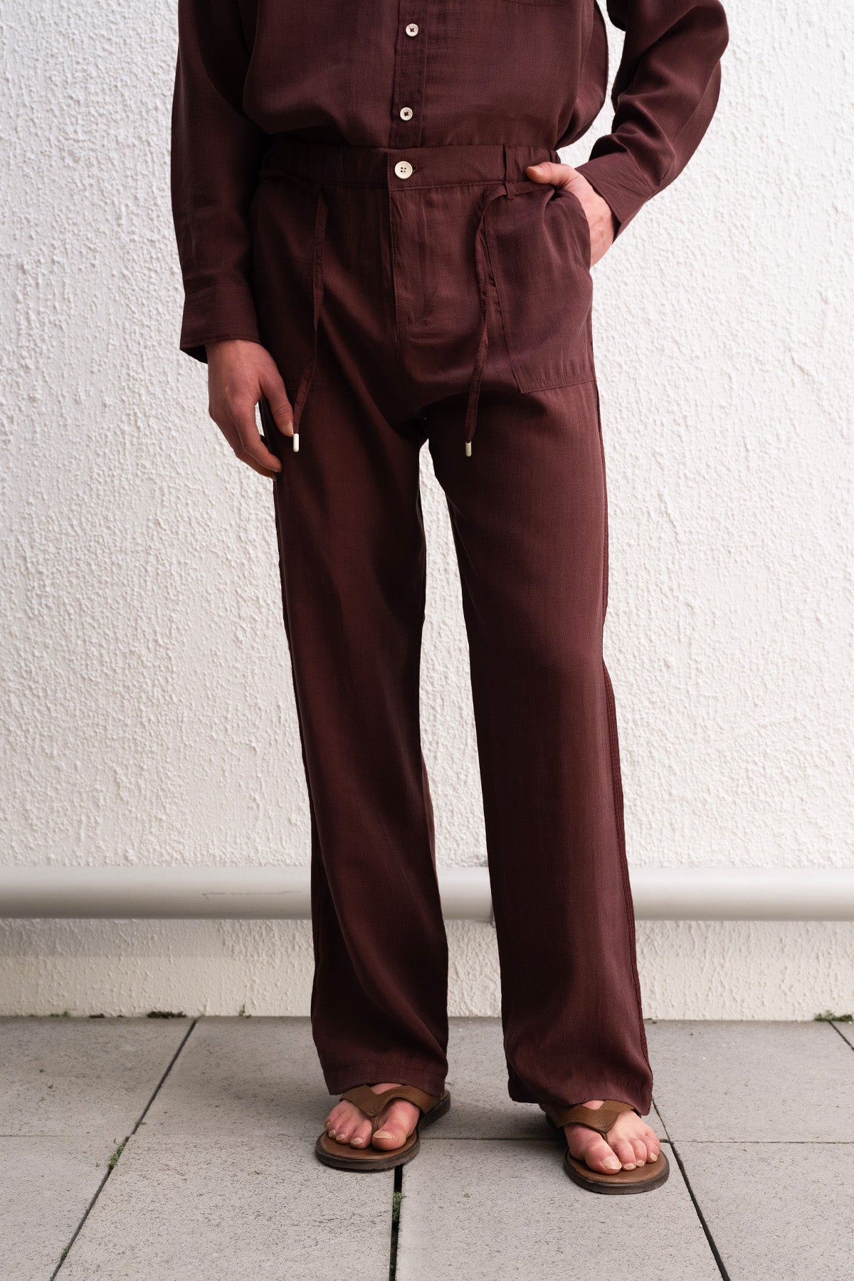DÖKÜMLÜ JOGGER BORDO PANTOLON
