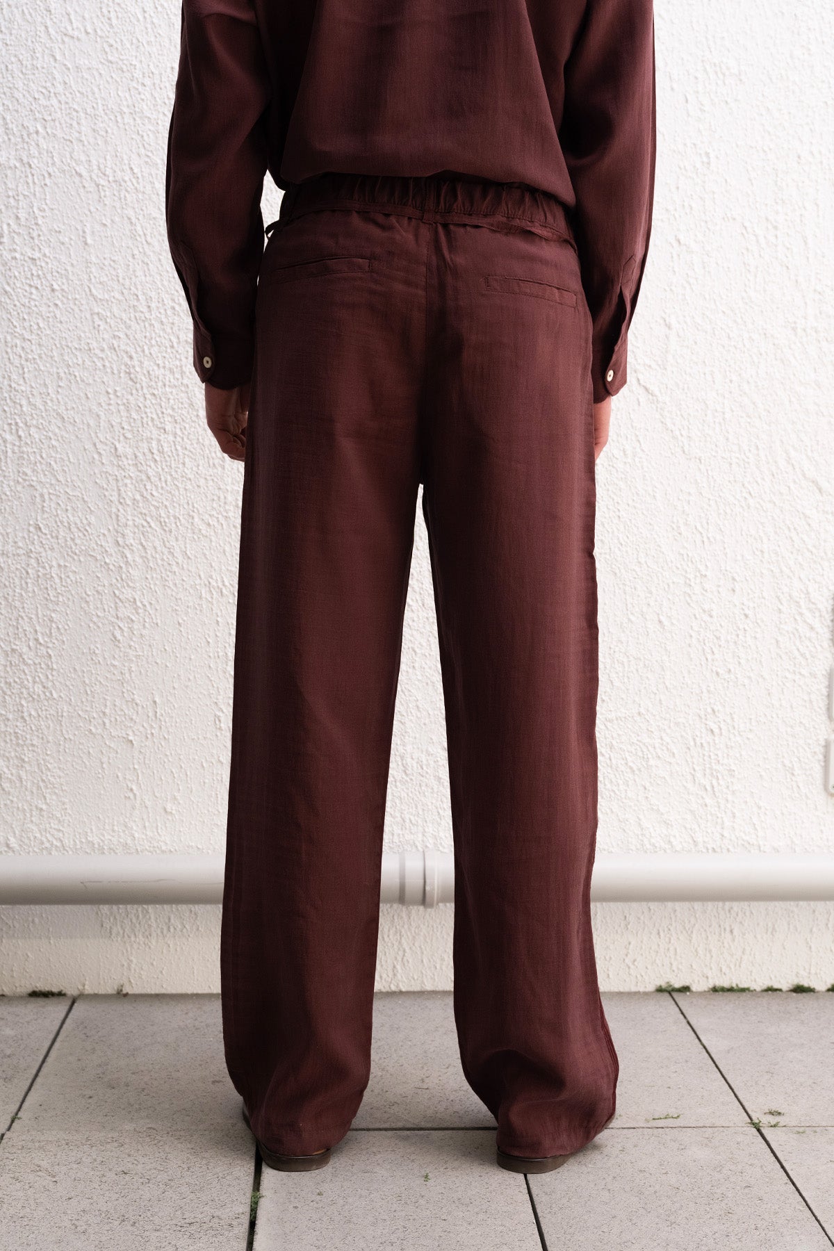 DÖKÜMLÜ JOGGER BORDO PANTOLON - BORDO S