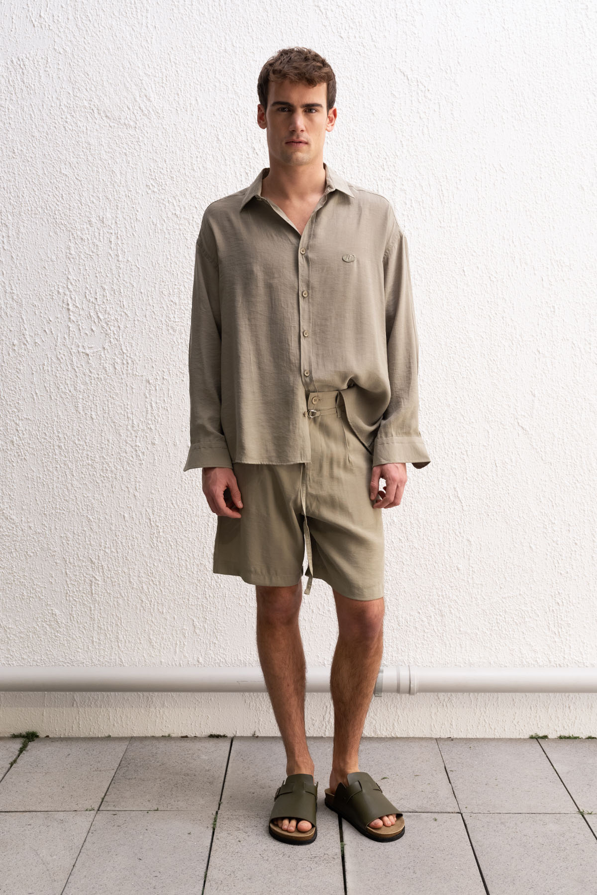 OVERSIZE MODAL HAKİ GÖMLEK