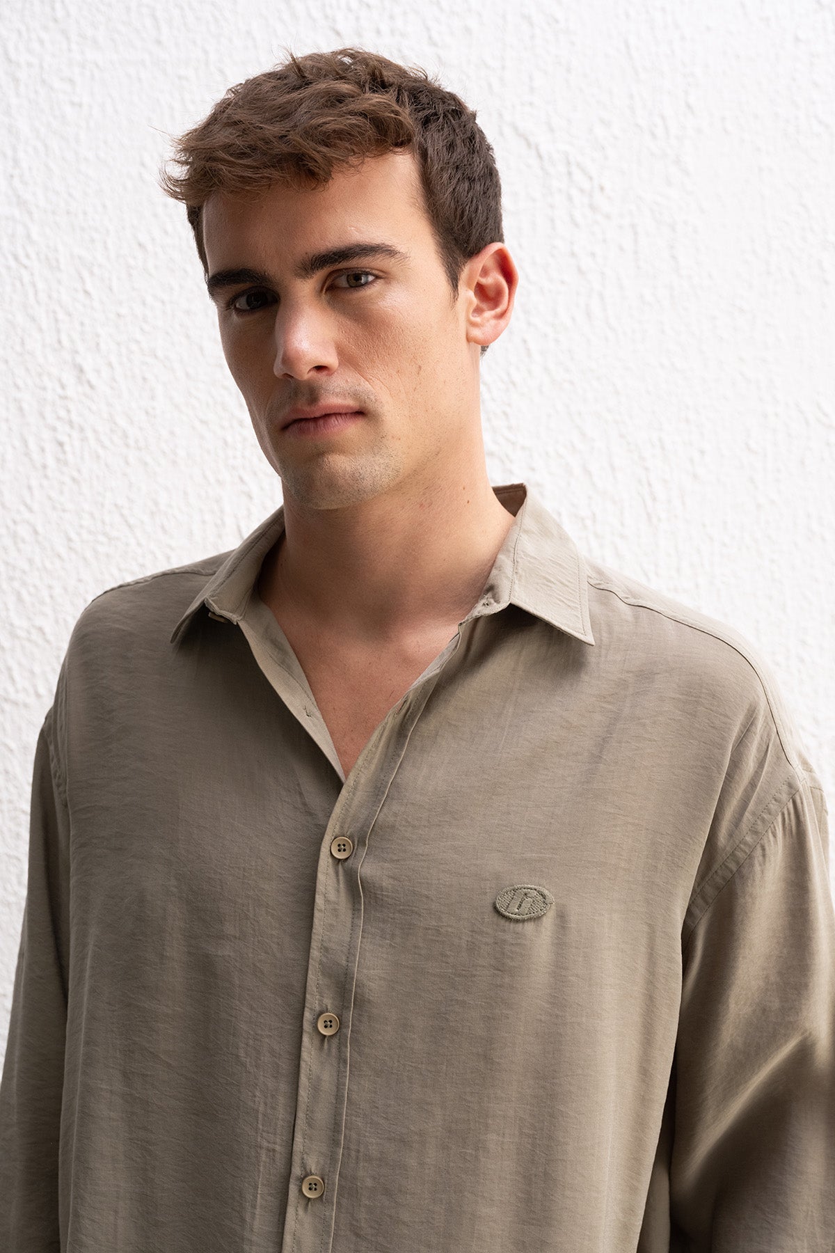 OVERSIZE MODAL HAKİ GÖMLEK