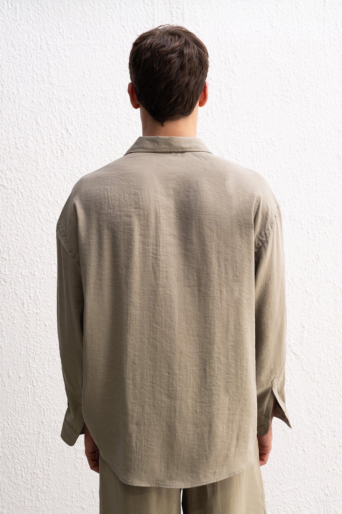 OVERSIZE MODAL HAKİ GÖMLEK - HAKİ S