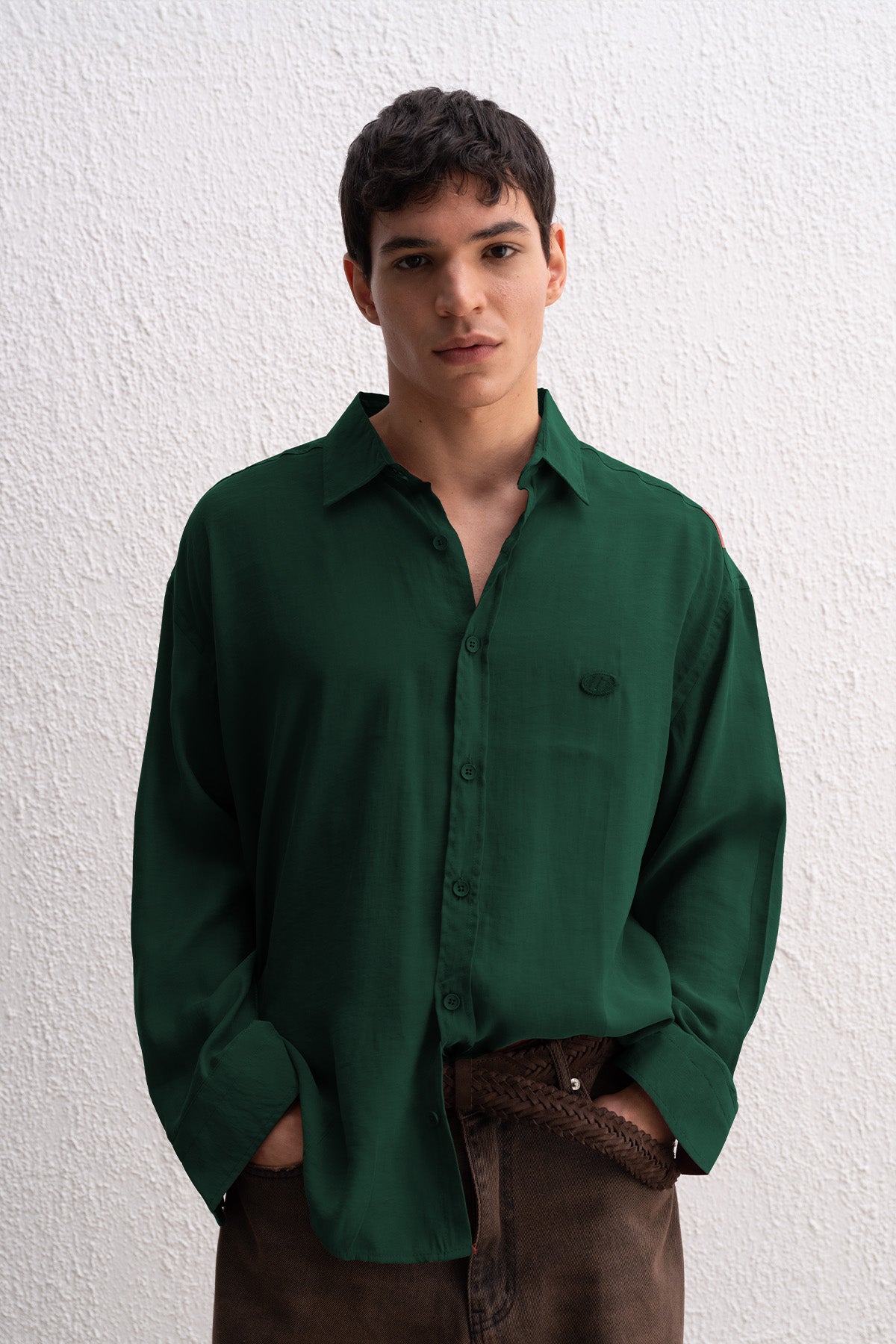 OVERSIZE MODAL YEŞİL GÖMLEK